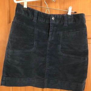 Athleta grayish blue velvet feel skirt